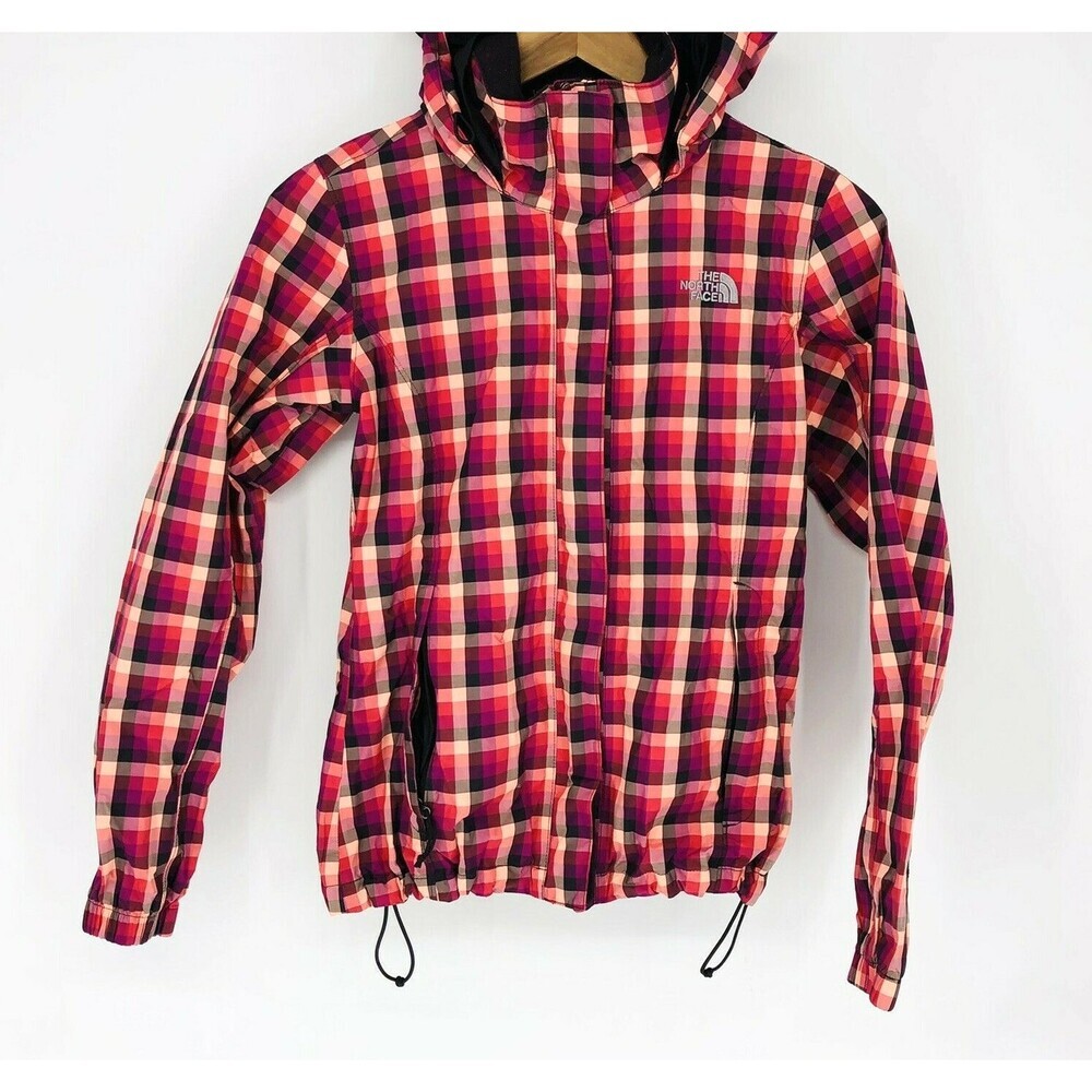 The North Face Women's Multicolor Check Gingham Print Hyvent Windbreaker